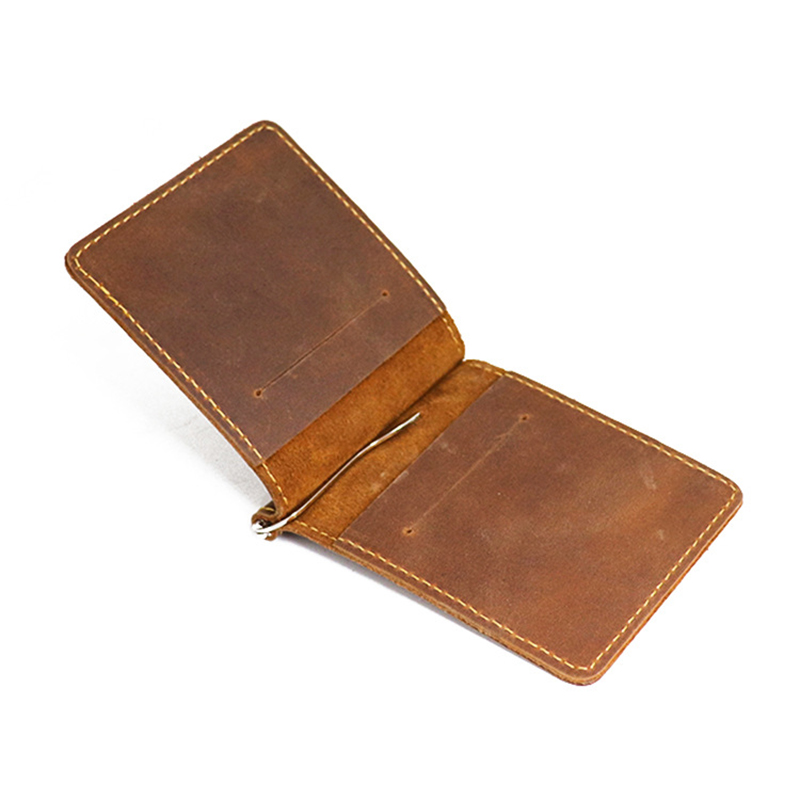 Money Clip Magnetic - Billetera de cuero genuino hecha a