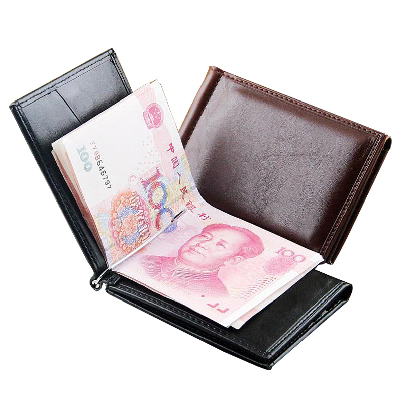 Money Clip Magnetic - Cartera de cuero con broche magnético