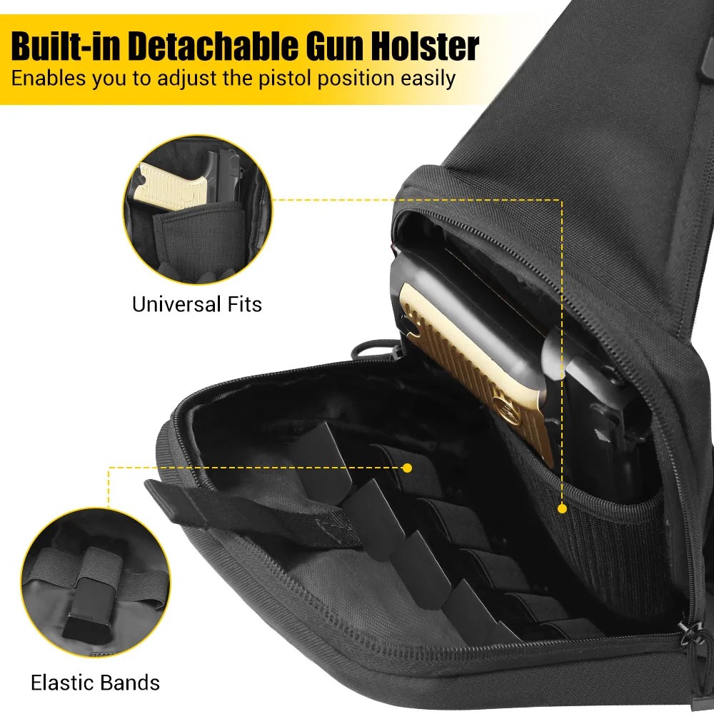 Bolso táctico de pecho para po - Edc Pistol Carry Bag reseña y precio