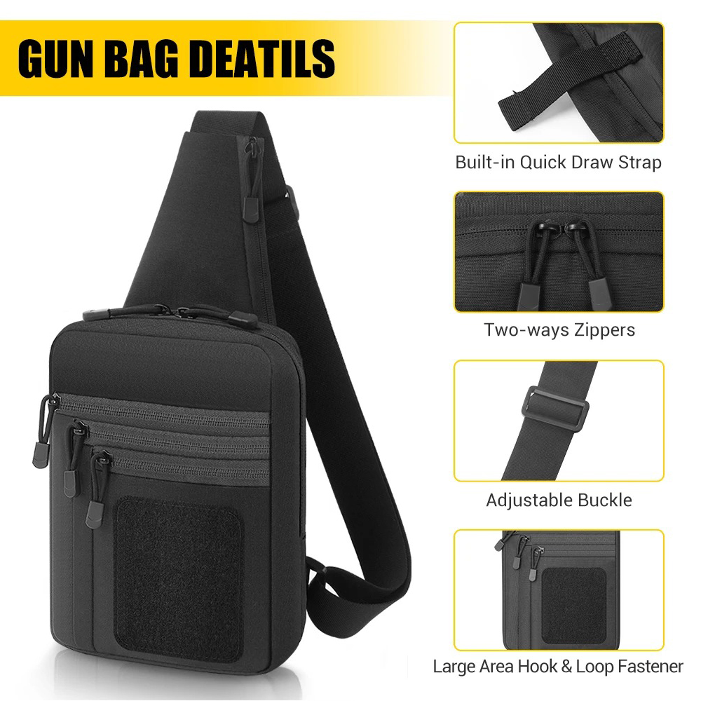 Bolso táctico de pecho para po - Edc Pistol Carry Bag reseña y precio