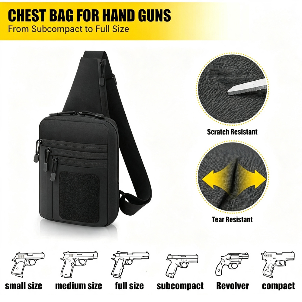 Bolso táctico de pecho para po - Edc Pistol Carry Bag reseña y precio