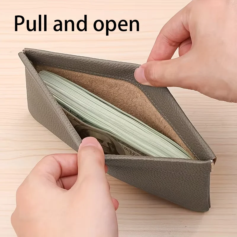 Cuero de vaca real, cartera la - Money Clip Magnetic reseña y precio