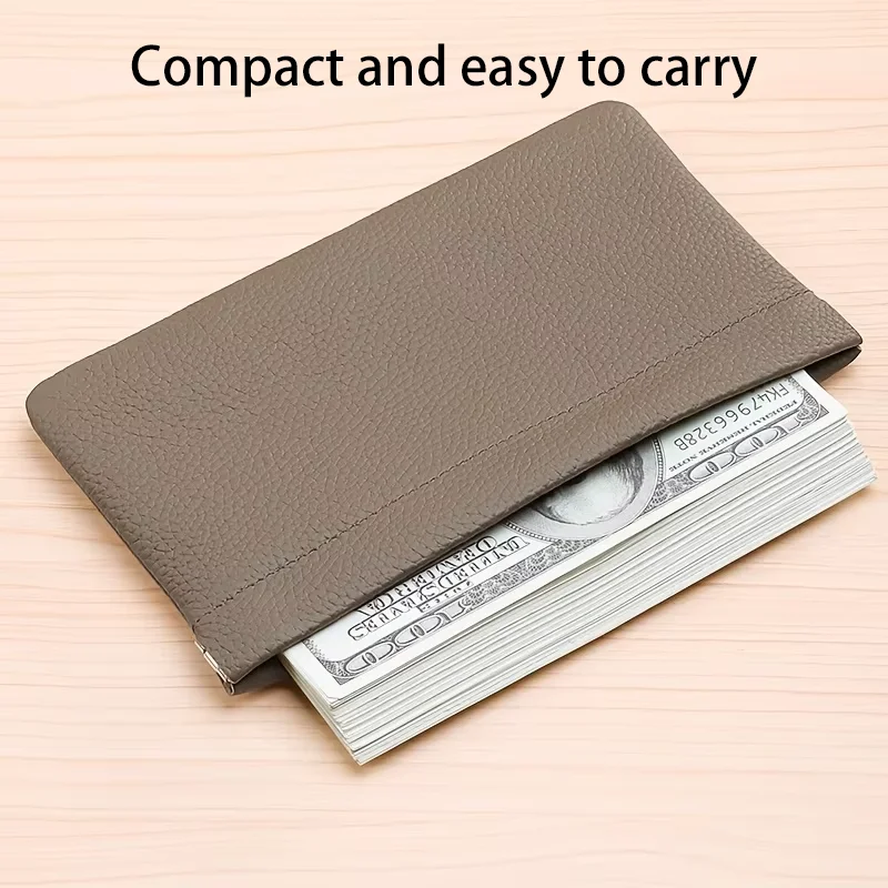 Cuero de vaca real, cartera la - Money Clip Magnetic reseña y precio