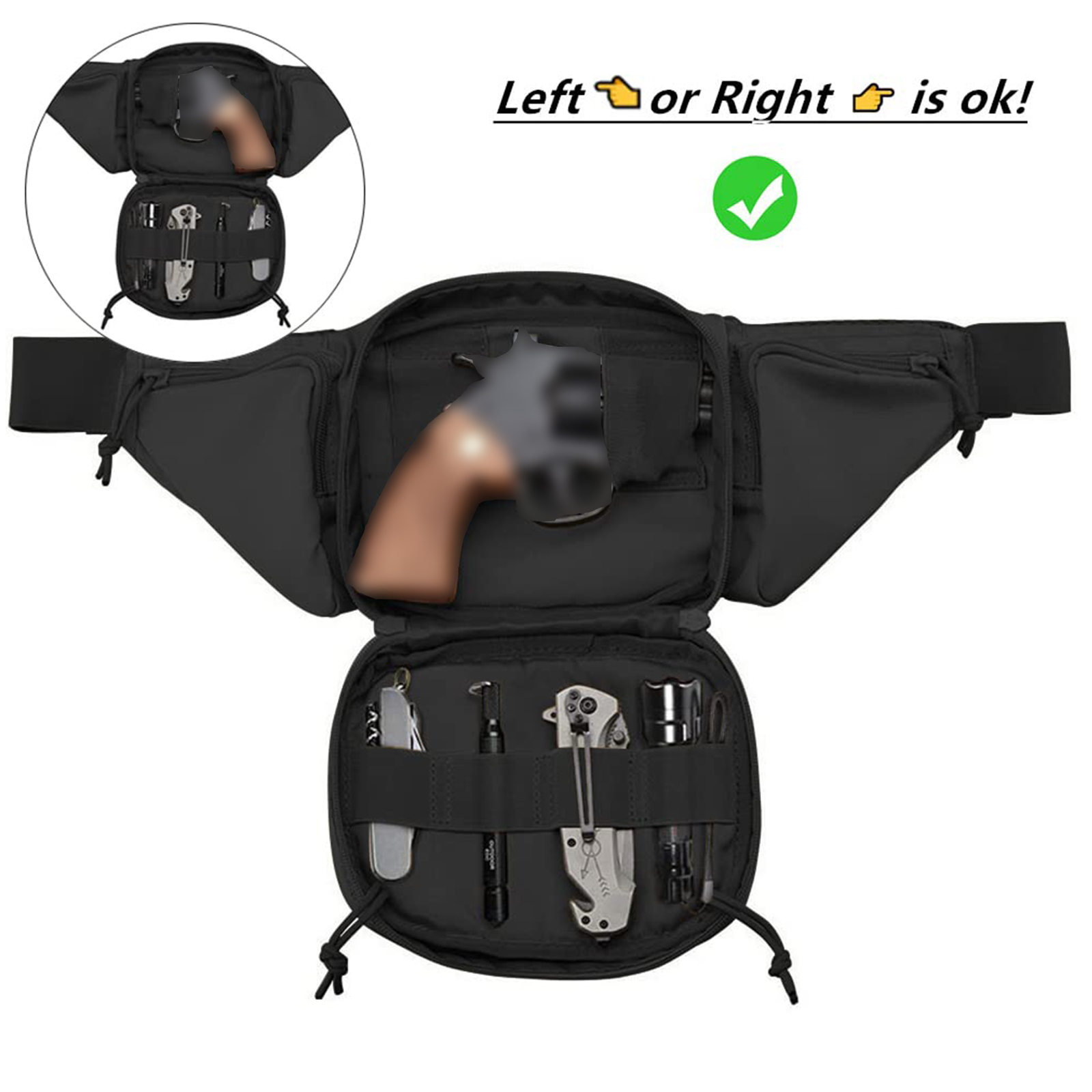 Riñonera táctica para hombre y - Edc Concealed Carry Fanny Pack reseña y precio